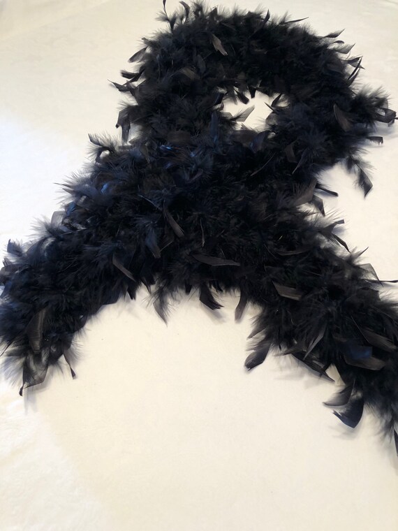 Wrights Ostrich Feather Boa 6X8yd-Black