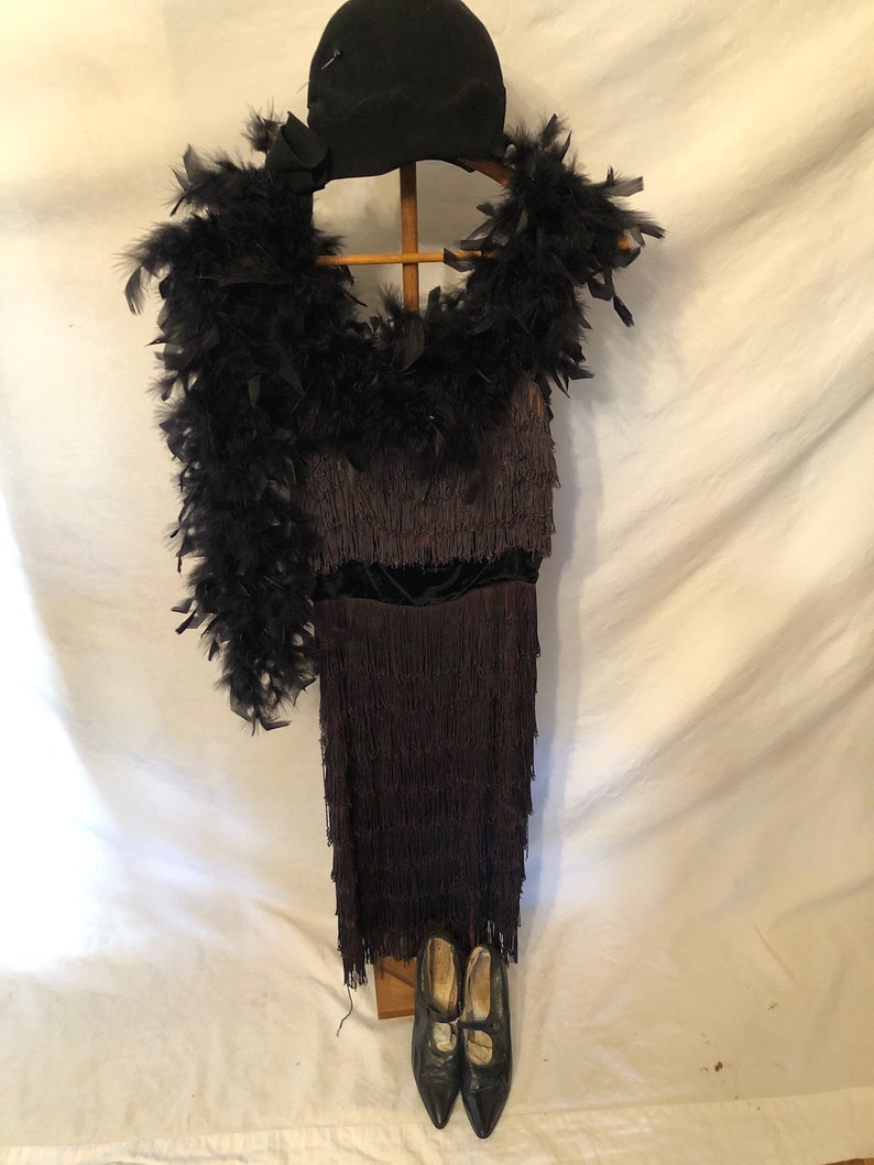 1920's Black Ostrich Feather Boa Etsy Sweden