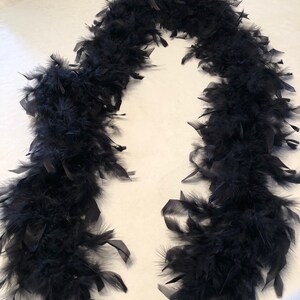 1920&#39;s Black Ostrich Feather Boa