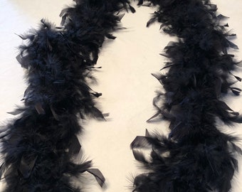 1920's Black Ostrich Feather Boa