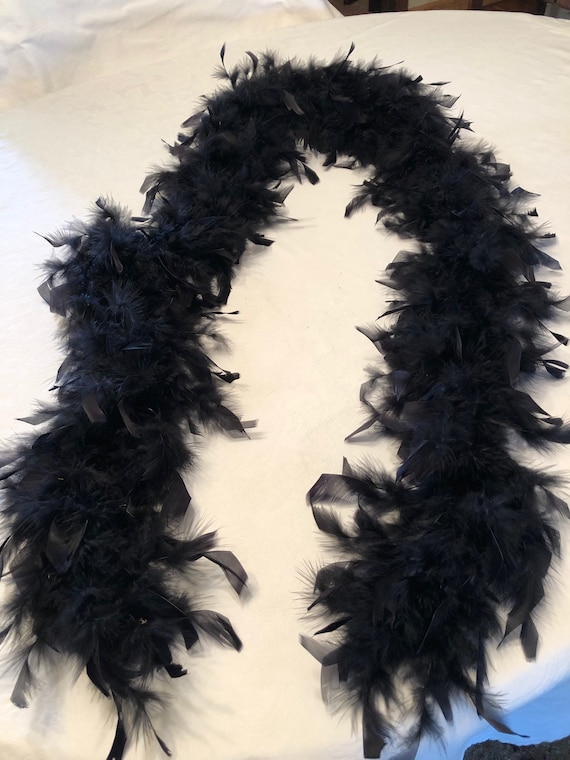 1920's Black Ostrich Feather Boa