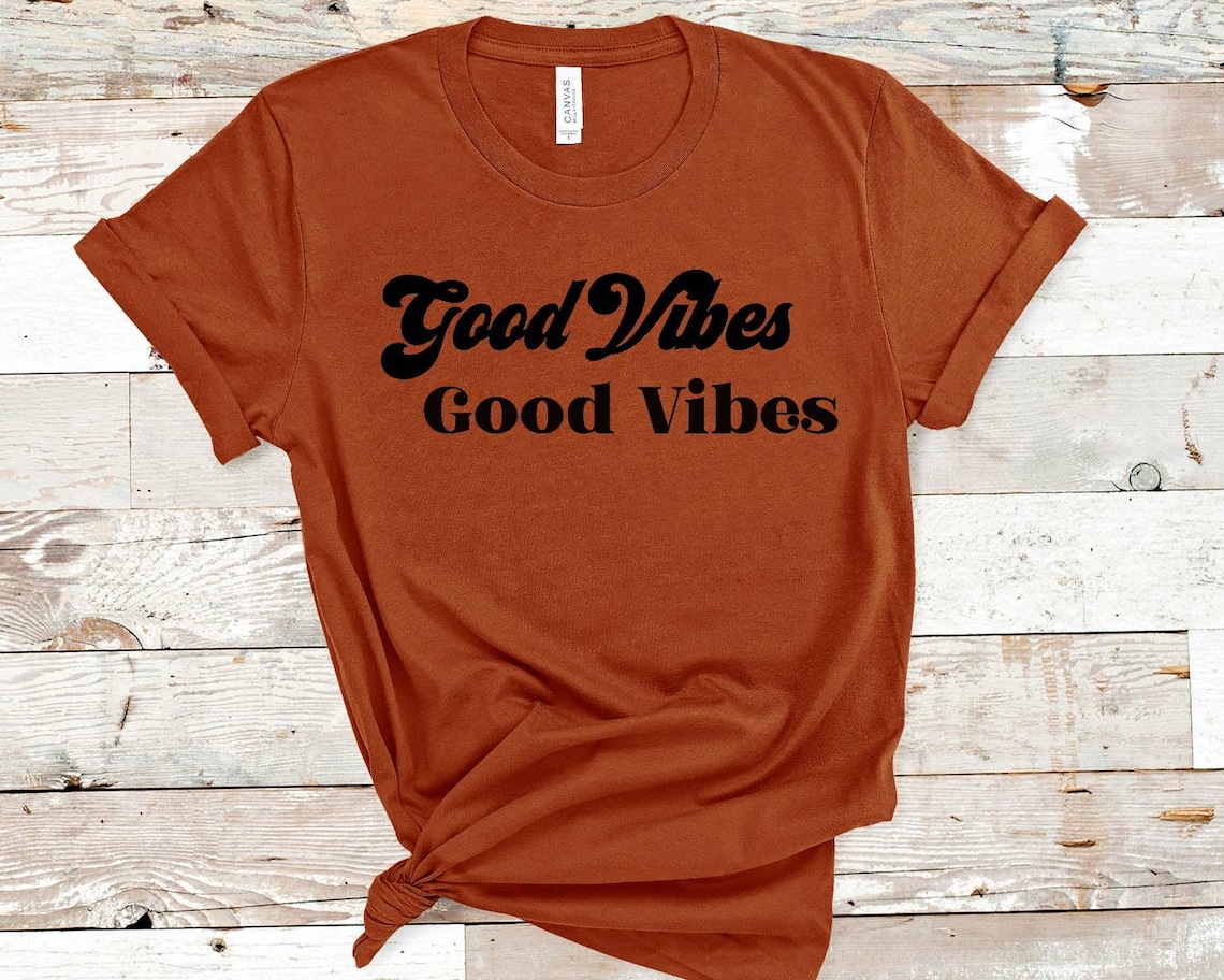 Good Vibes tee/Retro tshirt/70s vibe shirt/ Birthday Gift/ Etsy