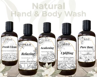 Natural Hand & Body Wash | Liquid Castile Soap | Essential Oil Body Wash | Handmade Soap | Gentle Botanical Cleanser | 250ml