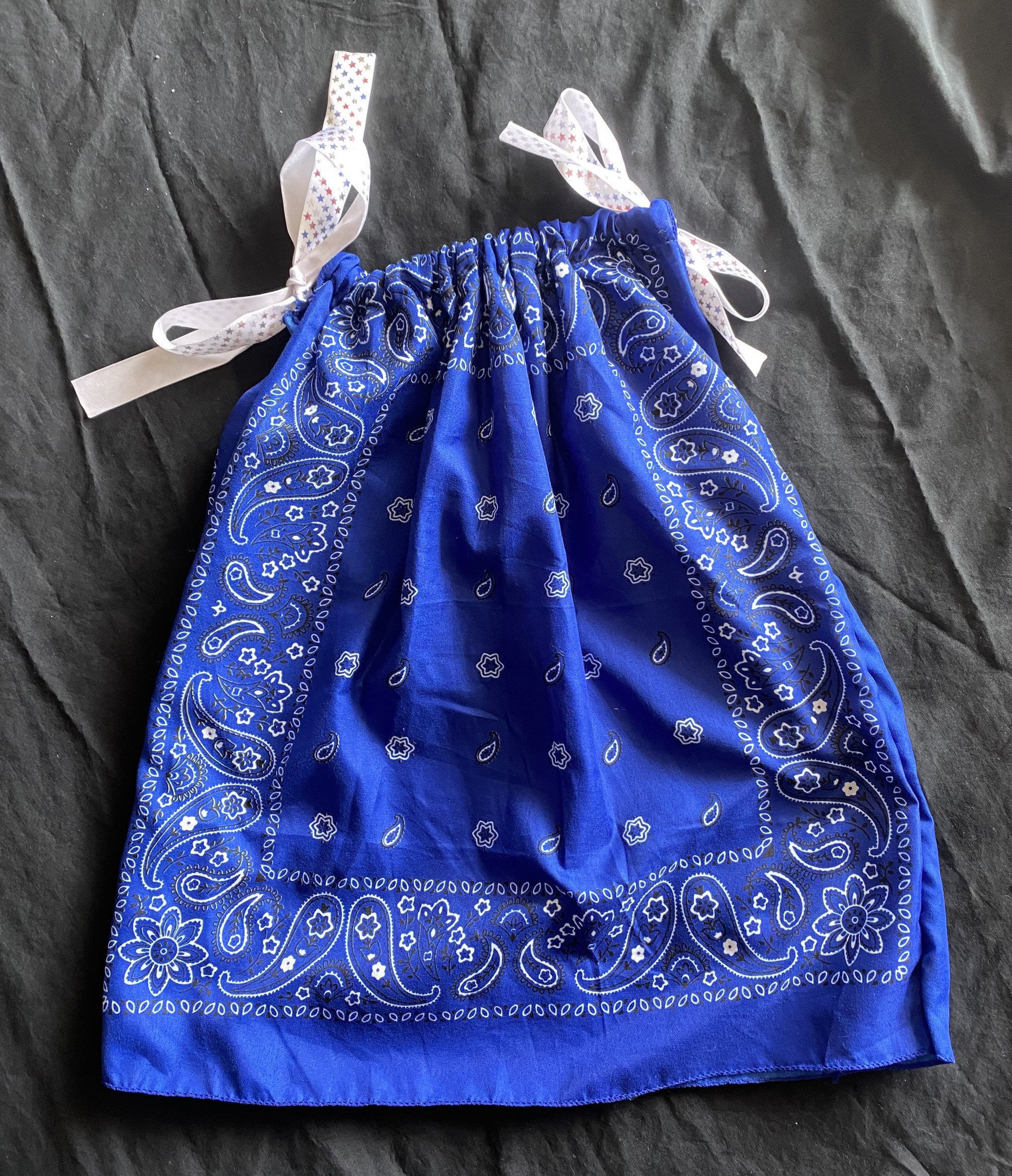Blue bandana dress size 2T/4T Etsy