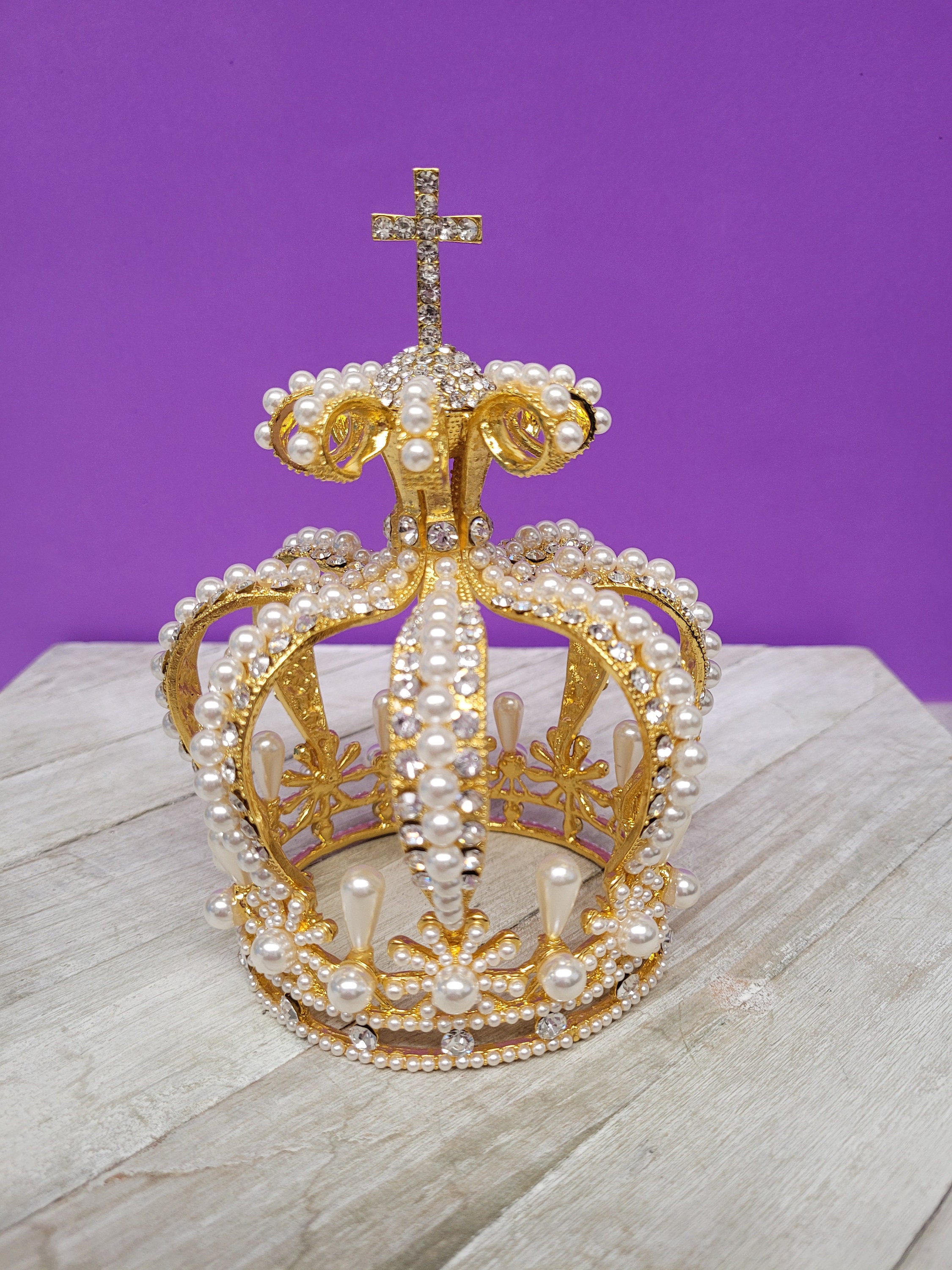 Silver MINI Crown Tiara Cake Topper for Baby Shower Birthday Princess Party Wedding Cake Decorations Tiara for Children Hair Ornaments