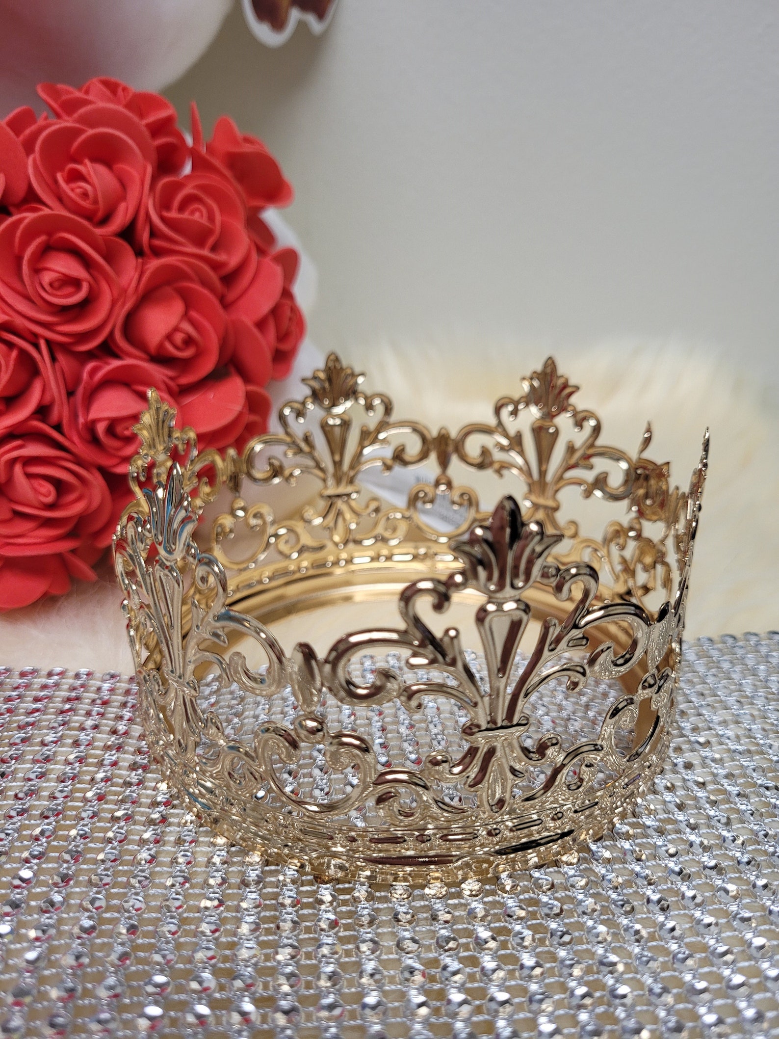 AKARI Crown Cake Topper Royal Themed Baby Shower Decorations Etsy