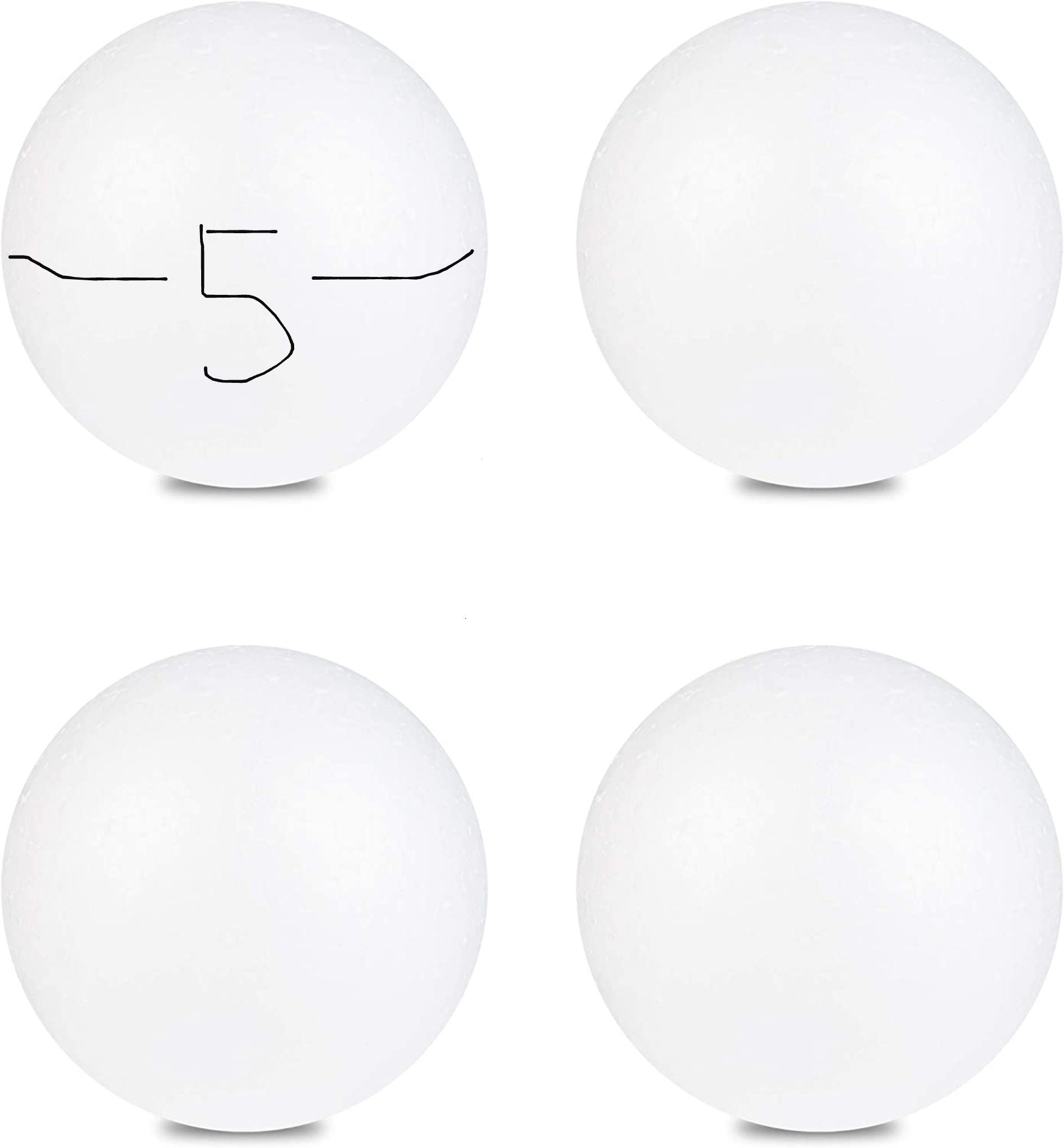 White Foam Board 3/16 Four Pack Rectangle and Circle Shapes 