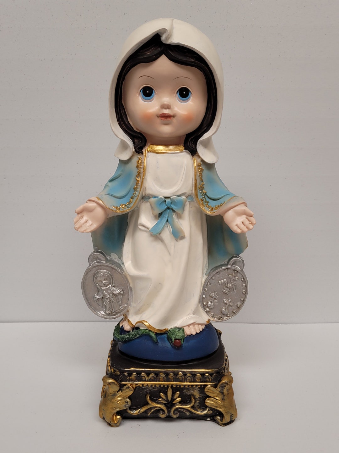 Our Lady of Guadalupe Statue Virgin Mary Catholic Virgen Maria Etsy