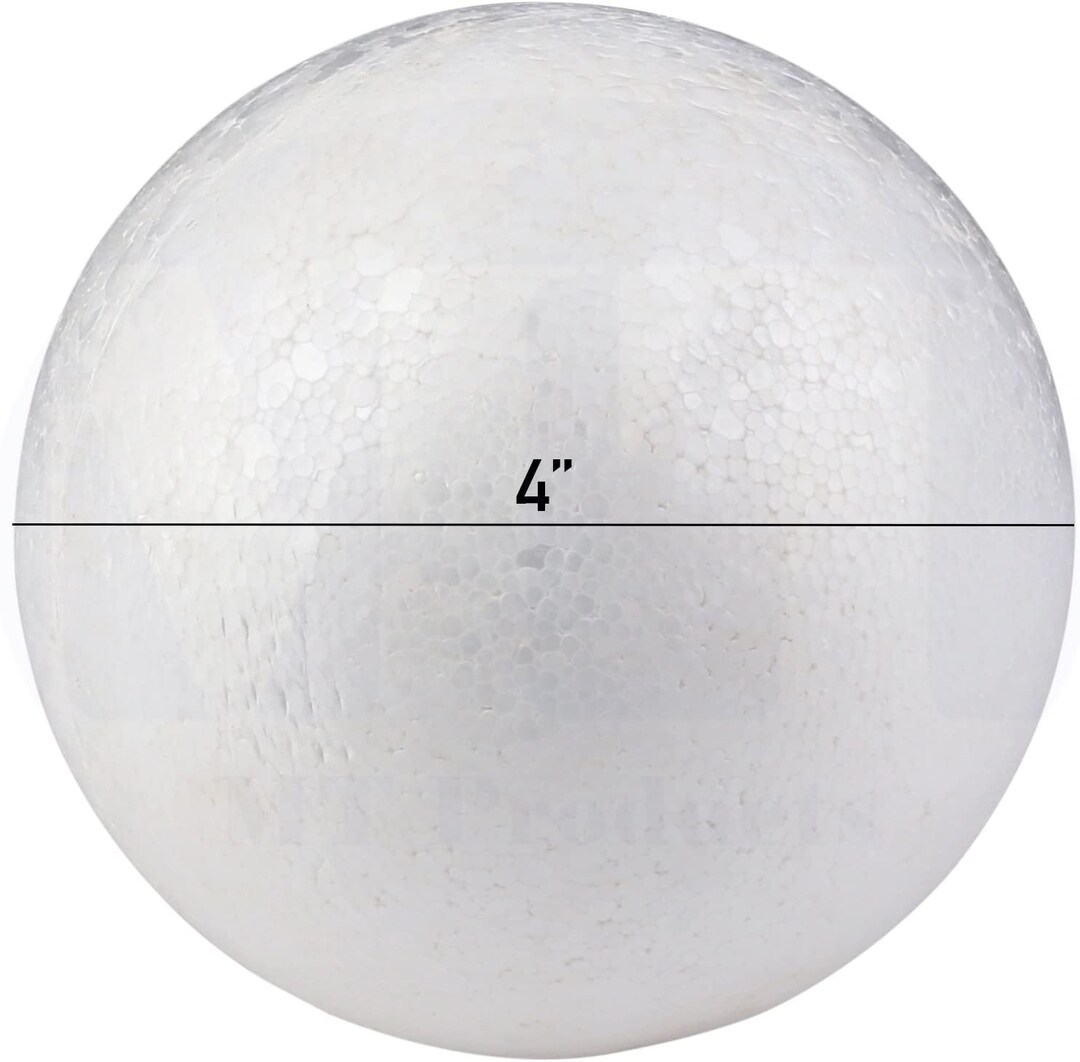 AKARI 4 Itch White Craft Foam Polystyrene Round Balls Good for Arts N ...