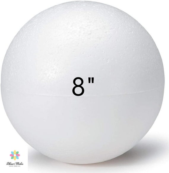 Foam Balls for Crafts, 2-Pack Large Styrofoam Balls 8-Inch, Round  Polystyrene Balls for DIY Arts and Crafts : : Toys