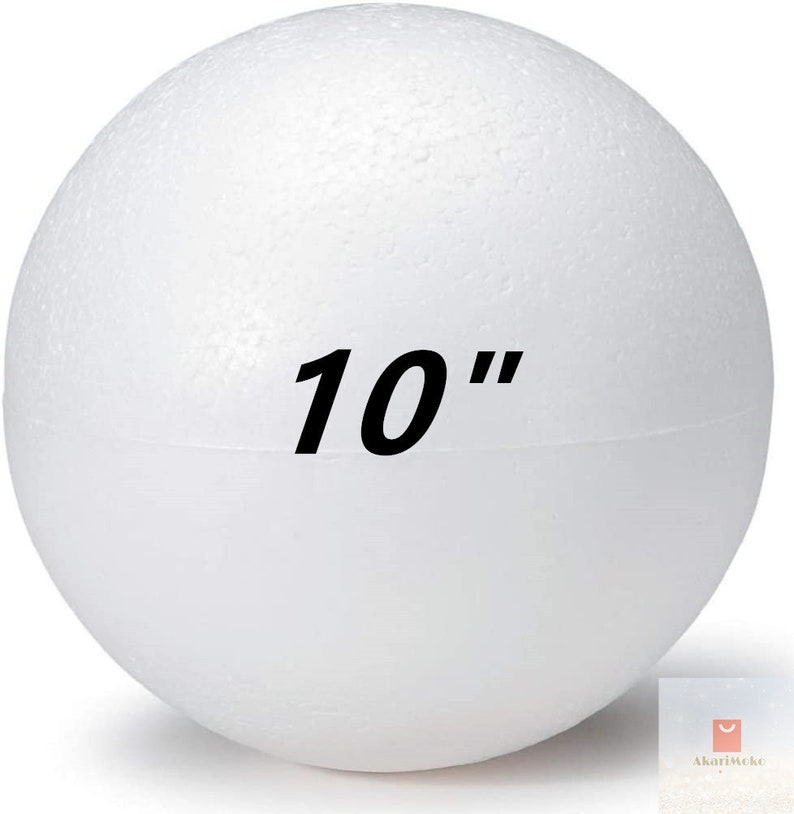 10 Smooth Round Polystyrene Foam Balls Ornaments DIY Wedding Decoration Craft Supplies Science Modeling Projects Perfect for Art