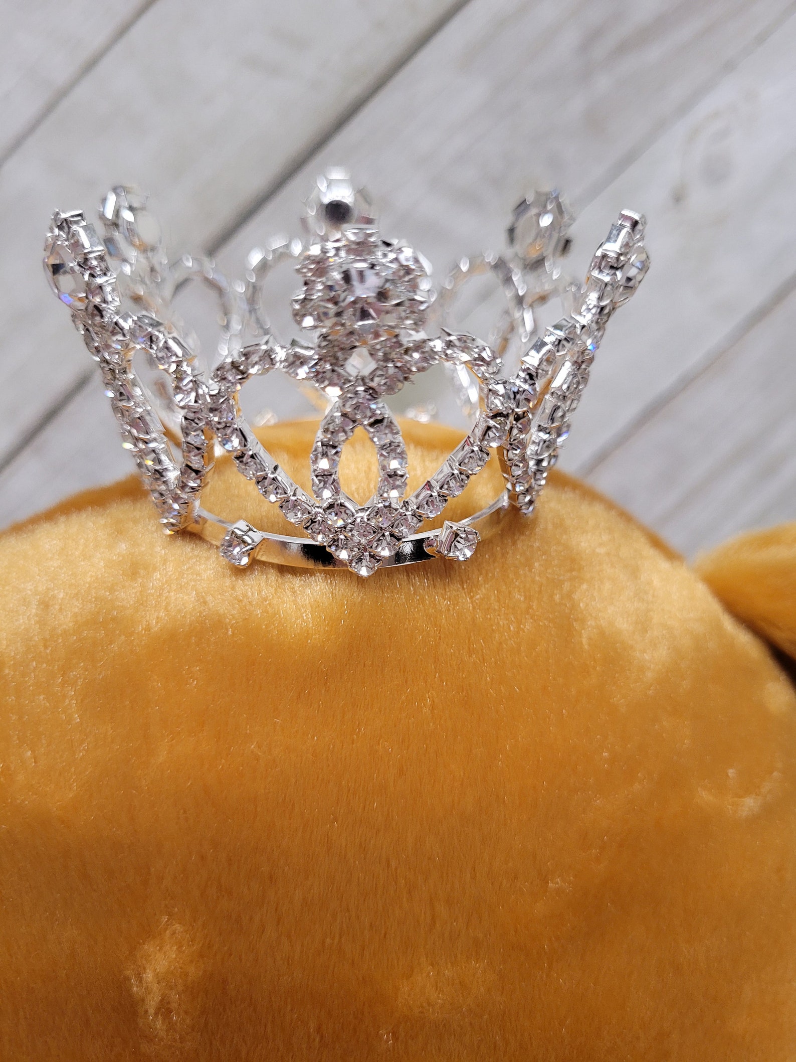 Silver MINI Crown Tiara Cake Topper for Baby Shower Birthday Etsy