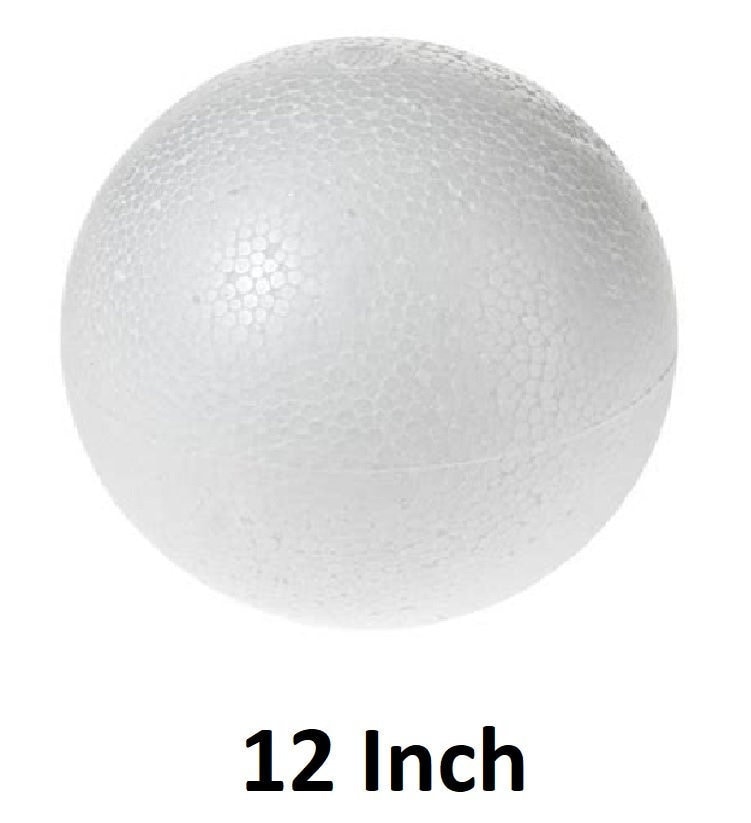 12 Inch Foam Polystyrene Ball Full Ball and Half Ball for Art & Crafts