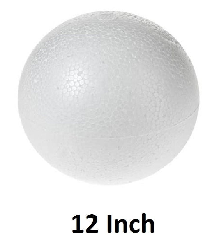 12 Inch Foam Polystyrene Ball Full Ball and Half Ball for Art & Crafts  Projects 