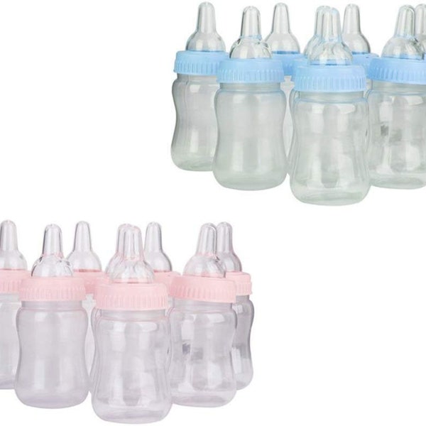 12-pcs 4.25" Inch - Baby Shower Milk Bottle Favor Count DIY Plain Baby Shower Favor Bottles