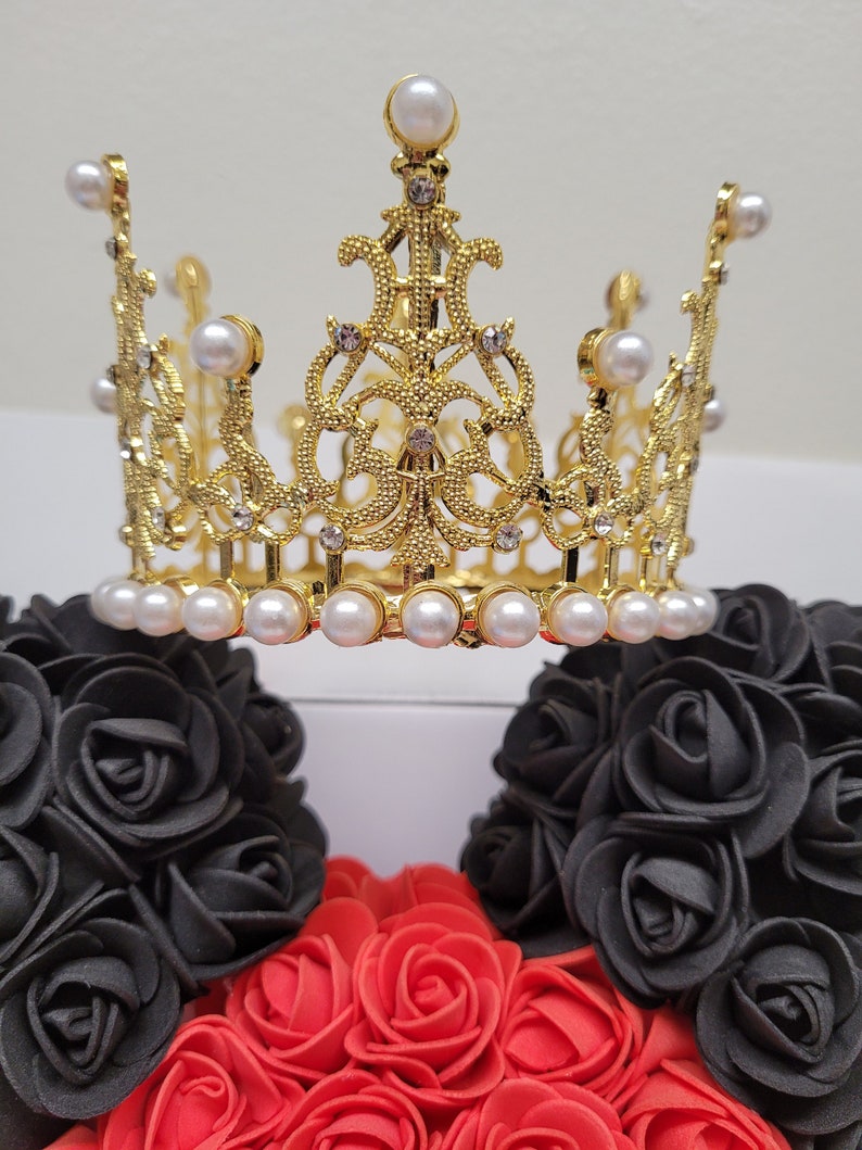 Gold Crown Tiara Cake Topper for Baby Shower Birthday Princess Etsy
