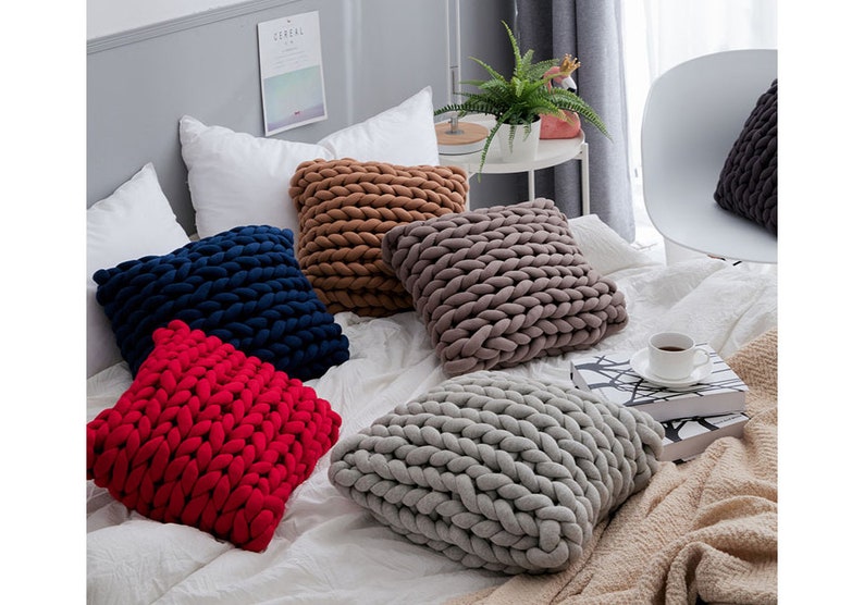 Pink Knot Floor Cushions Handemade Ins Knot Pillow Baby Room Decoration Teal Large Knot Cushion 15.740 cm Gray