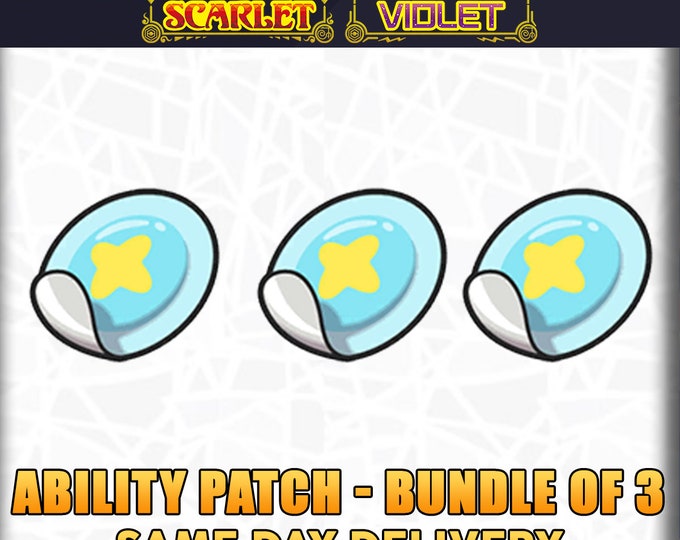 Pokemon Scarlet and Violet Ability Patch bundle of 3 Same Day - Etsy
