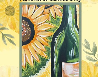 Bottle and Bloom Acrylic Paint Kit, DIY Sunflower Paint Party Supplies, Crafts for all ages