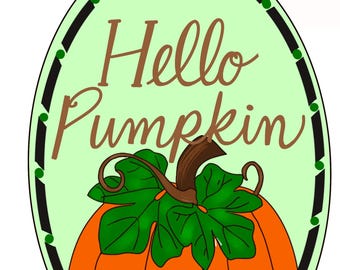 DIY Hallo Kürbis Herbst Türschild Türschild: Herbst Türschild (Digitale Datei)