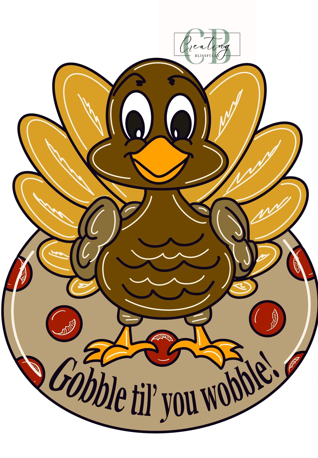 DIY Turkey Door Hanger Template: Thanksgiving Fall Decor Paint Pattern ...