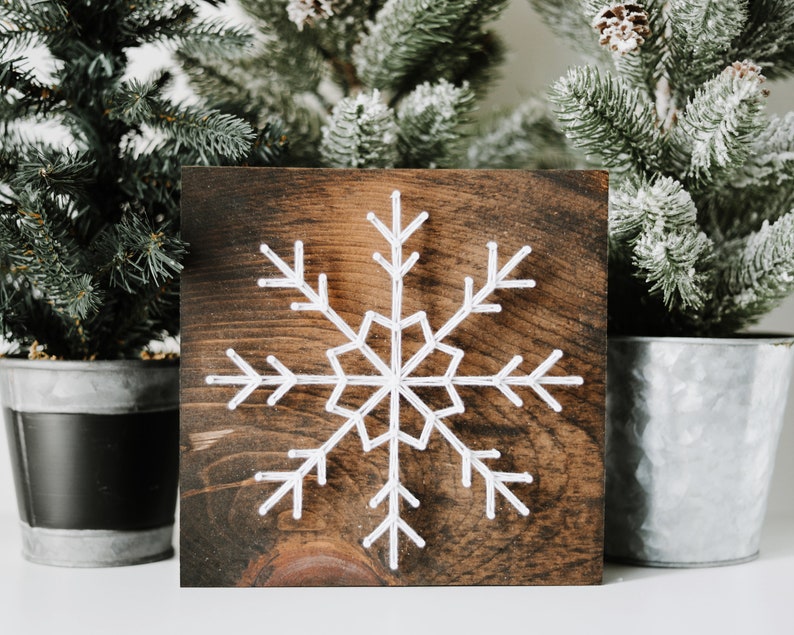 Snowflake String Art Template DIY String Art String Art Etsy