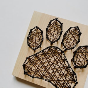Paw Print DIY String Art Kit | DIY String Art | Kids Crafts | DIY for Kids | String Art | Dog String Art | Dog Art | Dog Craft bild 3