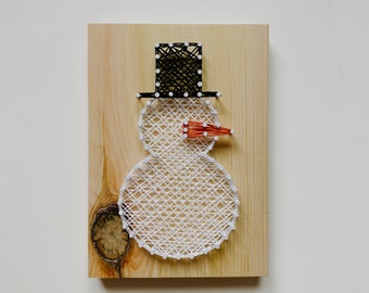 Snowman String Art Kit | Christmas String Art | DIY Kit | Holiday Decor | Christmas Craft | String Art Kit | Adult Craft | Craft Kits