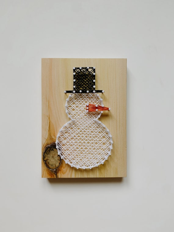 Snowman String Art Kit Christmas String Art DIY Kit Holiday Decor