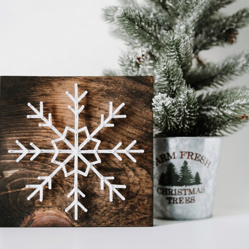 Snowflake String Art Kit Christmas String Art DIY Kit Etsy