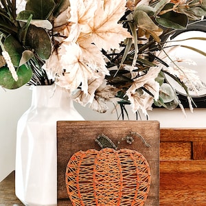 Pumpkin String Art Kit Fall String Art DIY Kit Fall Home Decor DIY Fall Decor Pumpkin Decor DIY Adult Craft Project Fall Sign image 3