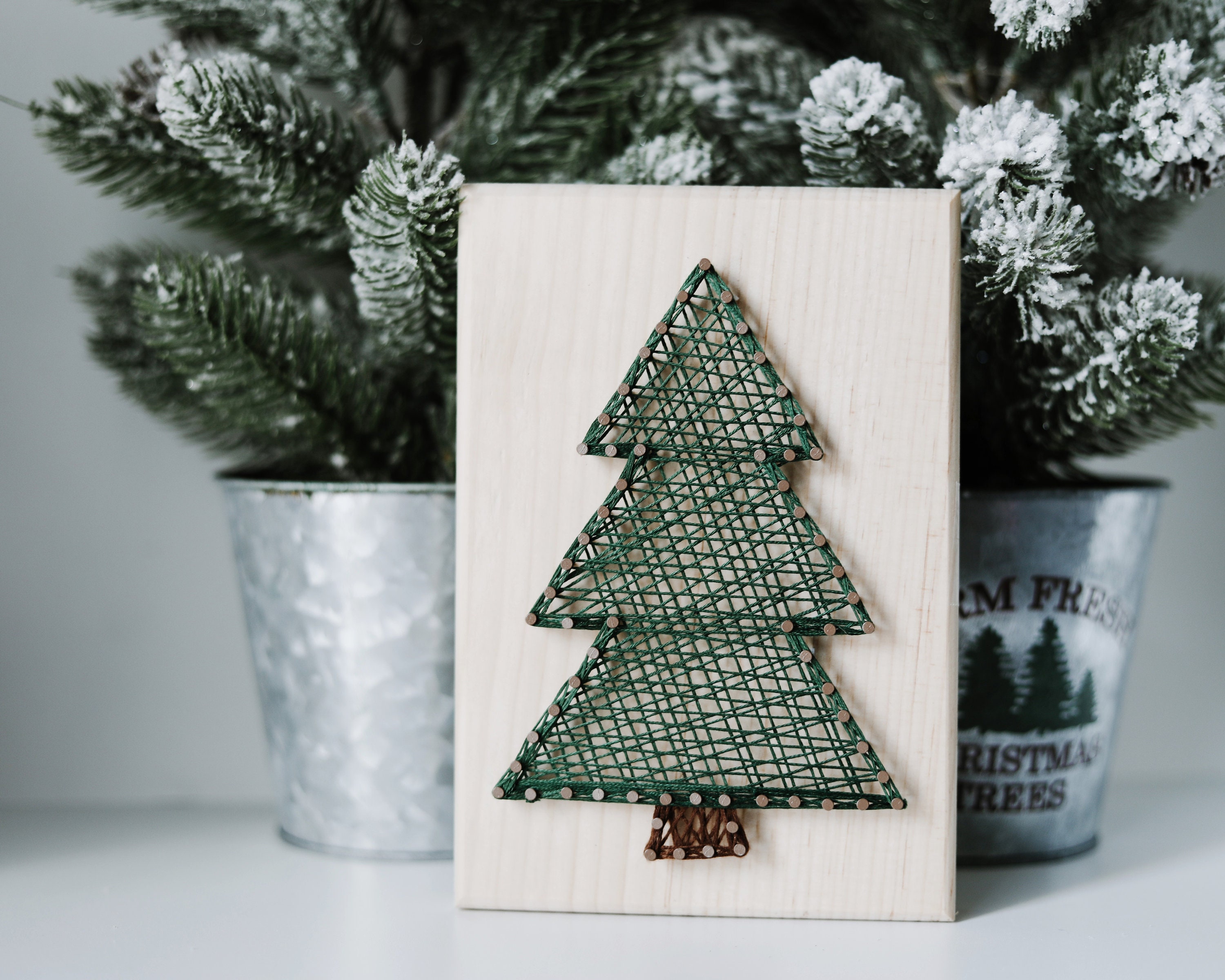 DIY String Art Christmas Tree with Wire - Girl, Just DIY!
