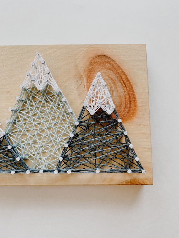 Mountain DIY String Art Kit | Mountain Decor | Craft Kit | DIY