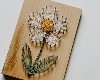 Daisy DIY String Art Kit | Flower Decor | Craft Kit | DIY Project | Plant String Art | String Art | Craft Kits for Adults