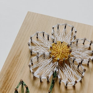 Daisy Flower String Art Template | DIY String Art | String Art Template ...