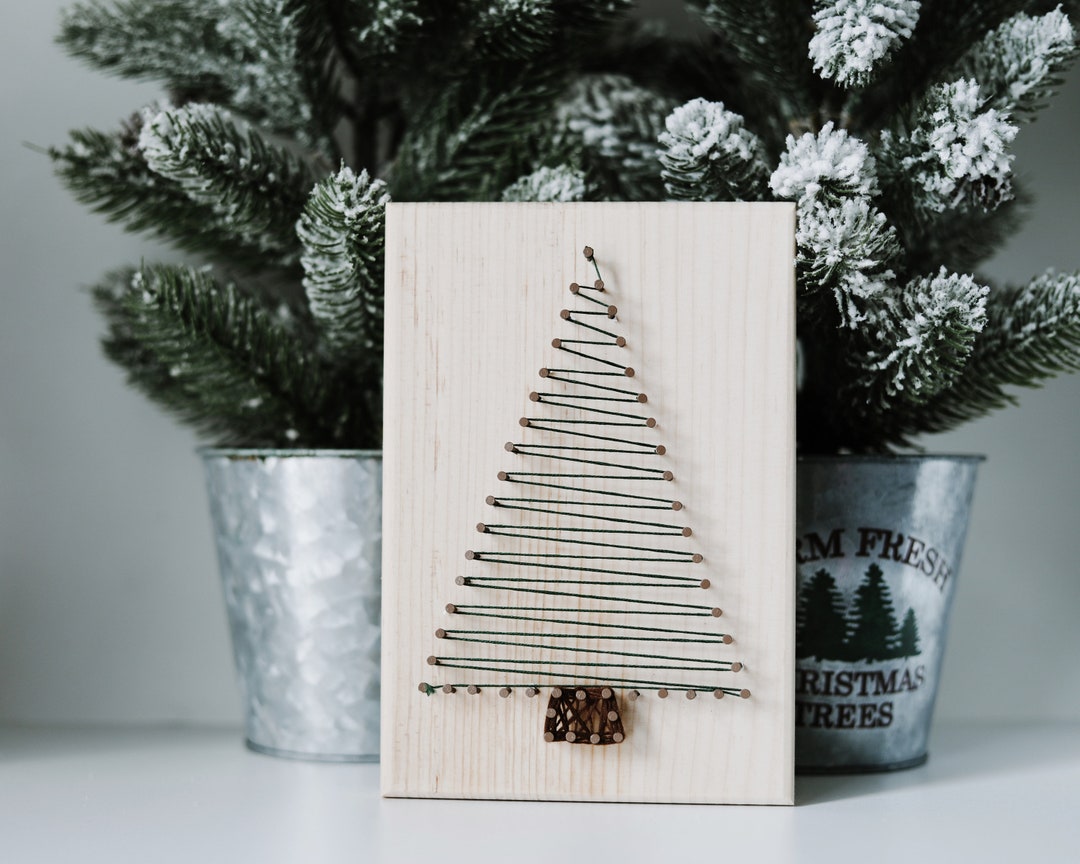 Christmas Tree String Art Kit triangle Christmas String Etsy