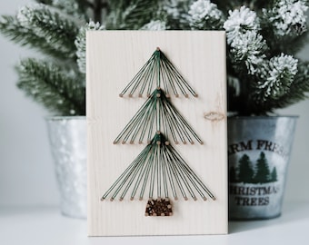Christmas Tree String Art Kit (Geometric) | Christmas String Art | DIY Kit | Holiday Decor | Christmas Craft | String Art Kit | Adult Craft