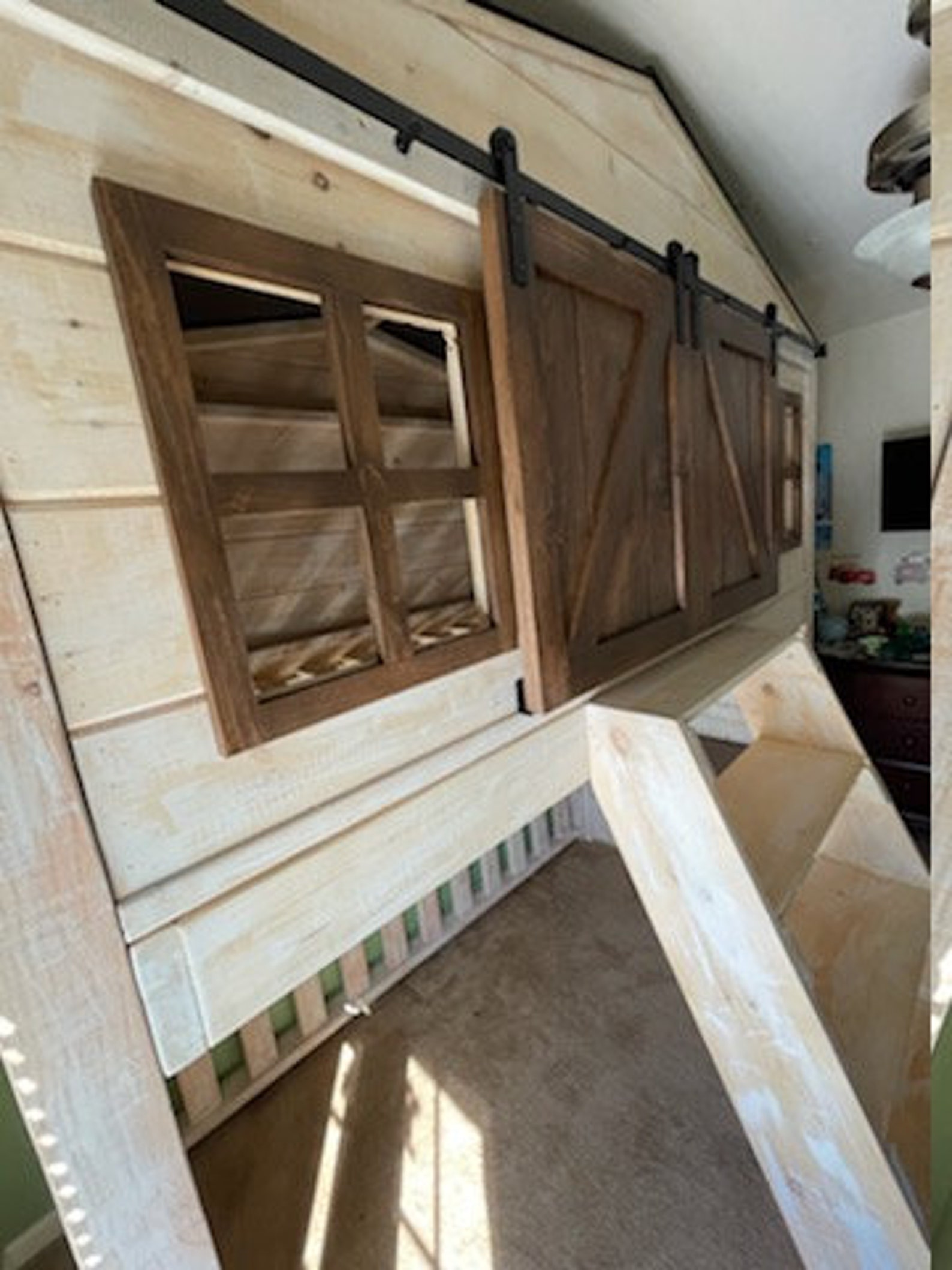 Farmhouse Barn Door Loft Bed / Bunk Bed / House Bed / Kids Bed Etsy
