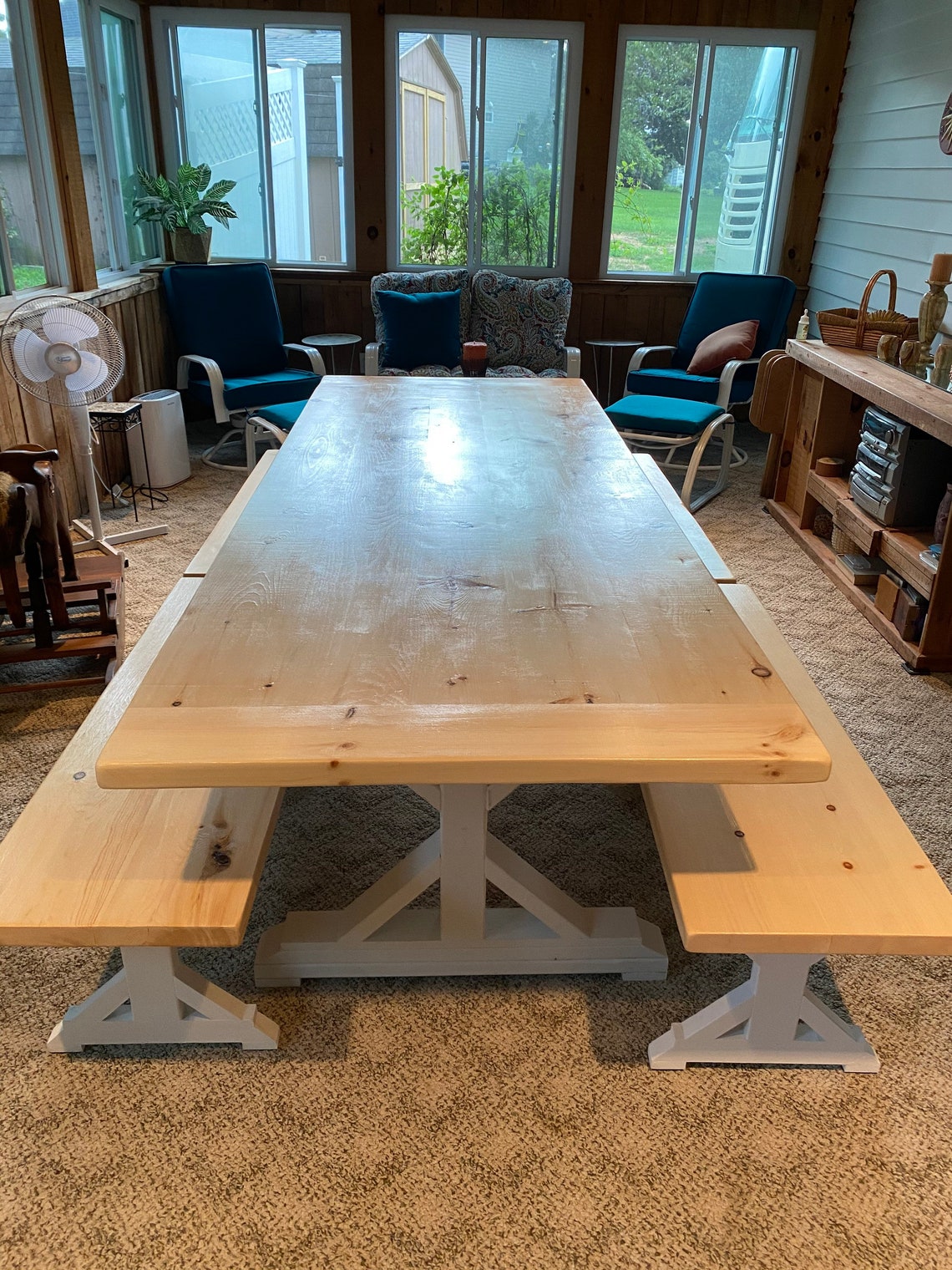 Custom Farmhouse Table YOU CHOOSE Stain/Paint Colors Fast Etsy