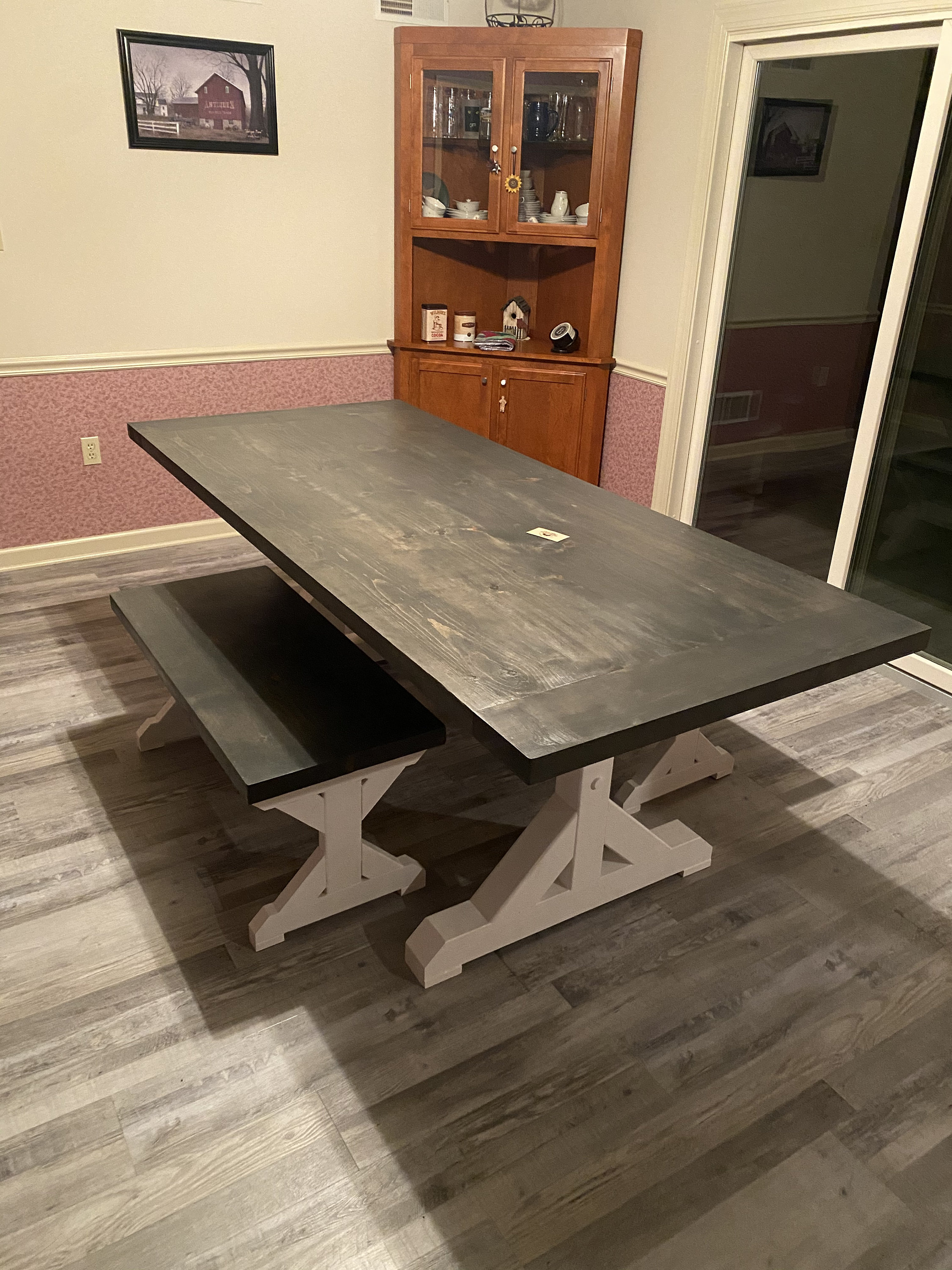 Large Custom Farmhouse Table Solid Wood Made in the USA Etsy