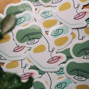 Abstract Face Sticker
