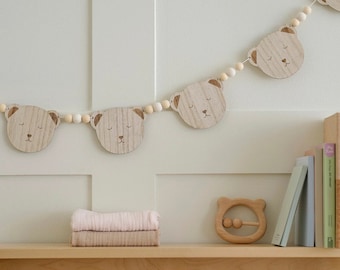 Baby Shower / Teddy / Garland / Wooden / Baby Shower