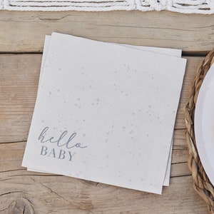 Hello Baby! Napkins / neutral / baby party / baby shower / eco friendly