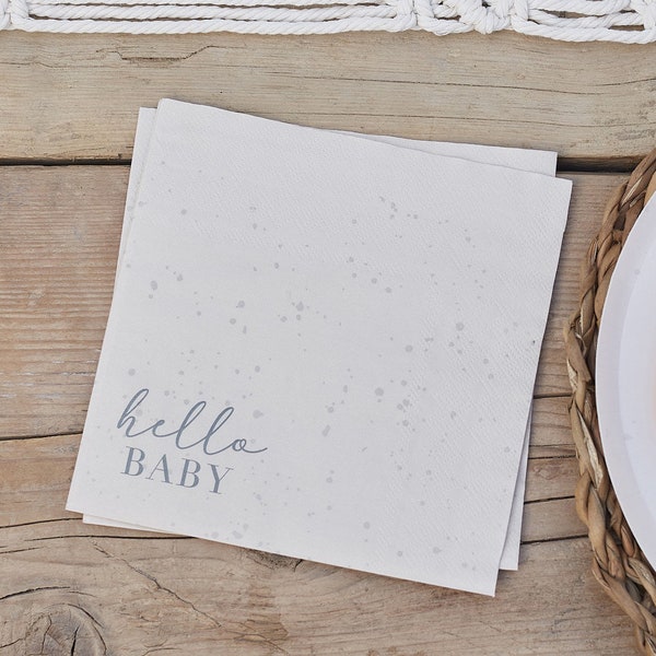 Hello Baby! Servietten / neutral / Babyparty / Babyshower / Eco friendly