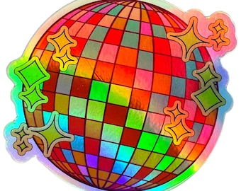 Disco Ball Holographic Sticker