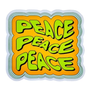 Wavy Peace Sticker