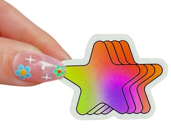 Rainbow Gradient Star Sticker