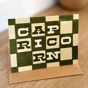 Carte d'anniversaire du signe du zodiaque Capricorne