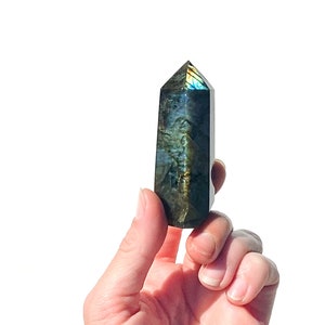 Labradorite Crystal Wand Large 3.5” Obelisk Tower