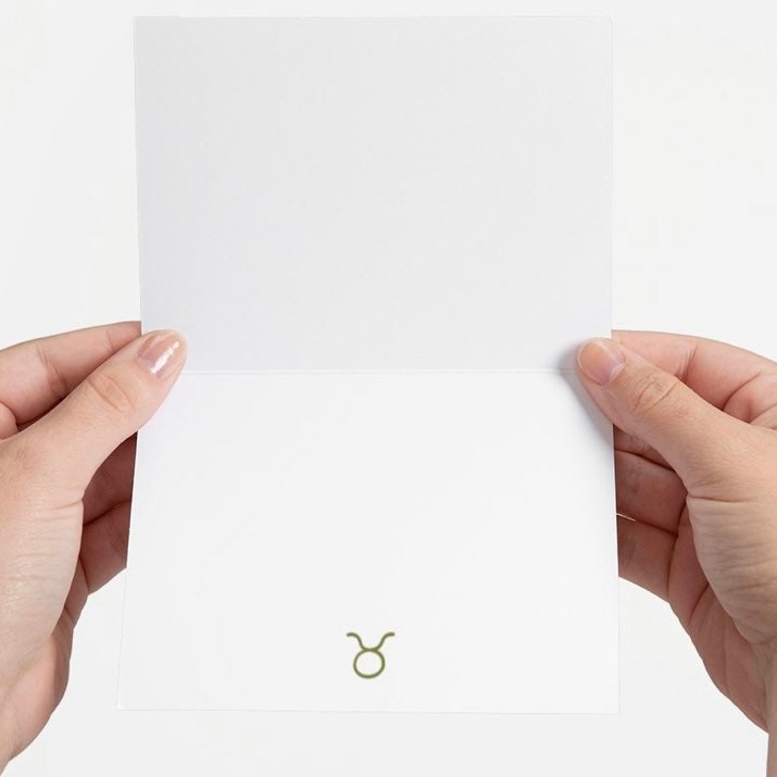 Taurus Sign Card Taurus Zodiac Sign Birthday Card - Etsy